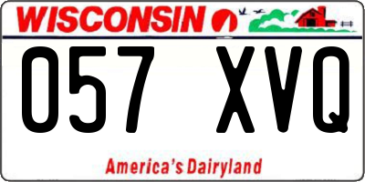 WI license plate 057XVQ