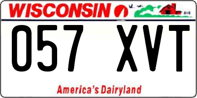 WI license plate 057XVT
