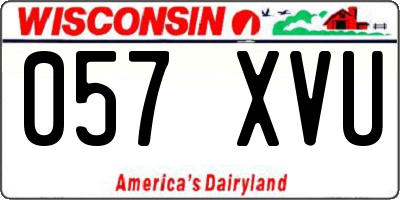 WI license plate 057XVU