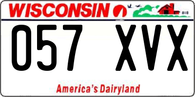 WI license plate 057XVX