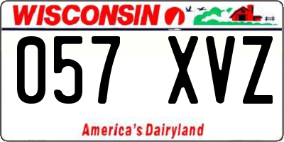 WI license plate 057XVZ