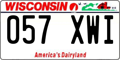 WI license plate 057XWI