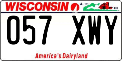 WI license plate 057XWY