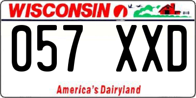 WI license plate 057XXD