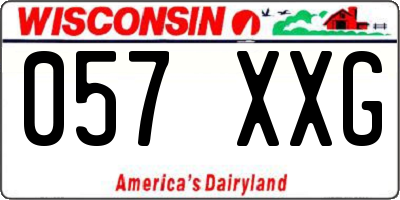 WI license plate 057XXG