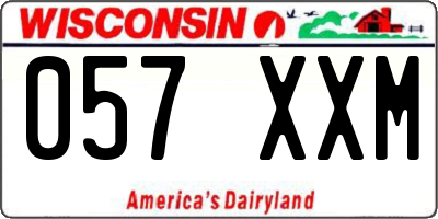 WI license plate 057XXM