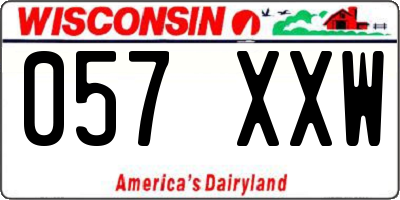 WI license plate 057XXW