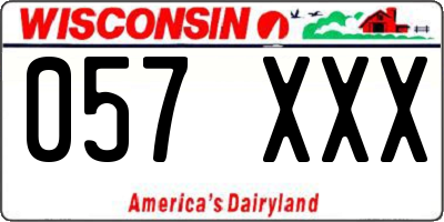 WI license plate 057XXX