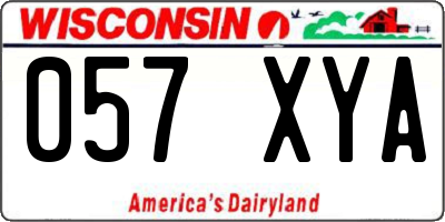 WI license plate 057XYA