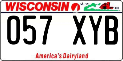 WI license plate 057XYB