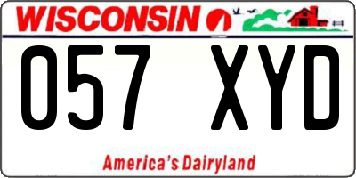 WI license plate 057XYD