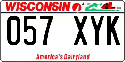WI license plate 057XYK