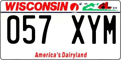 WI license plate 057XYM