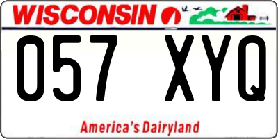 WI license plate 057XYQ
