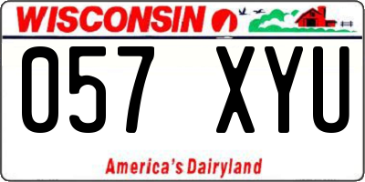 WI license plate 057XYU