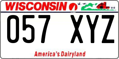 WI license plate 057XYZ