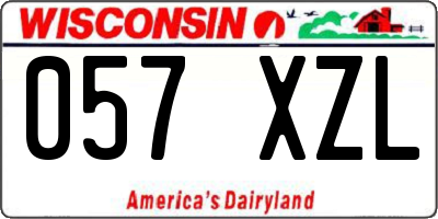 WI license plate 057XZL