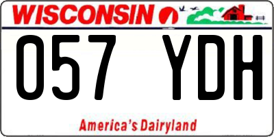 WI license plate 057YDH