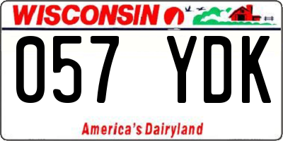 WI license plate 057YDK