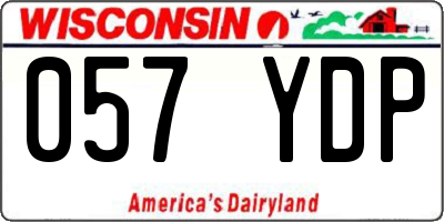 WI license plate 057YDP