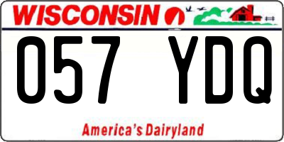 WI license plate 057YDQ