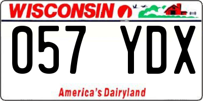 WI license plate 057YDX