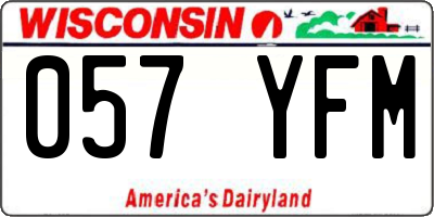 WI license plate 057YFM