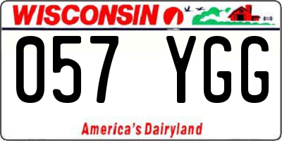 WI license plate 057YGG
