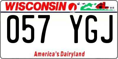 WI license plate 057YGJ