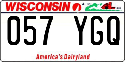 WI license plate 057YGQ