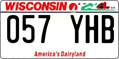 WI license plate 057YHB