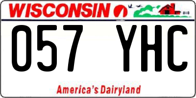 WI license plate 057YHC