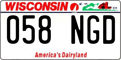 WI license plate 058NGD