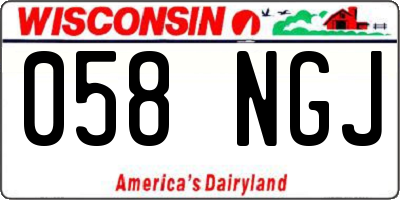 WI license plate 058NGJ