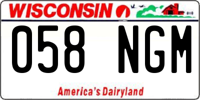 WI license plate 058NGM
