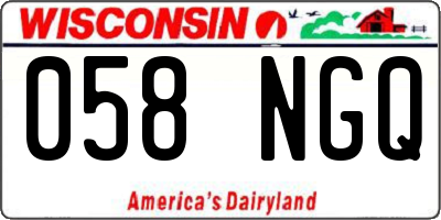 WI license plate 058NGQ
