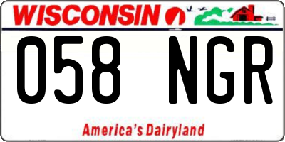 WI license plate 058NGR