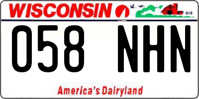 WI license plate 058NHN