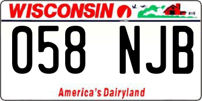 WI license plate 058NJB