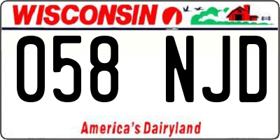 WI license plate 058NJD