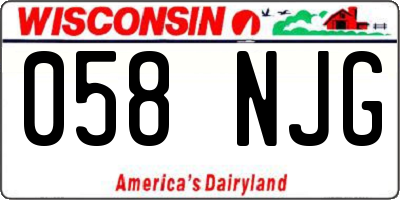 WI license plate 058NJG