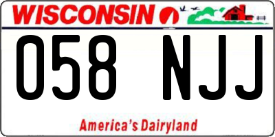 WI license plate 058NJJ