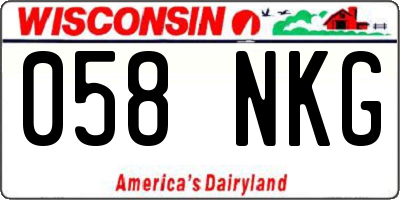 WI license plate 058NKG