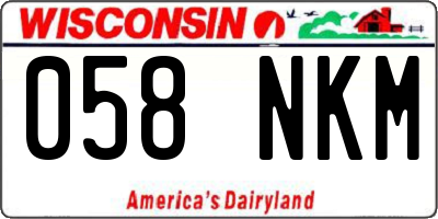 WI license plate 058NKM