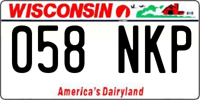 WI license plate 058NKP