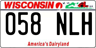 WI license plate 058NLH