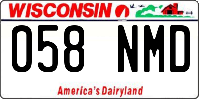 WI license plate 058NMD