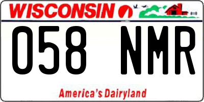 WI license plate 058NMR
