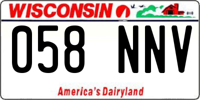 WI license plate 058NNV