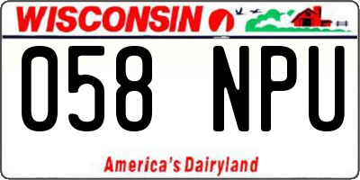 WI license plate 058NPU